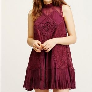 Free People Burgundy One Angel Dress